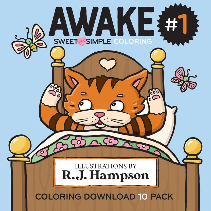 Awake #1 - 10 Pack Adult Coloring Pages - Printable PDF Download – R.J ...