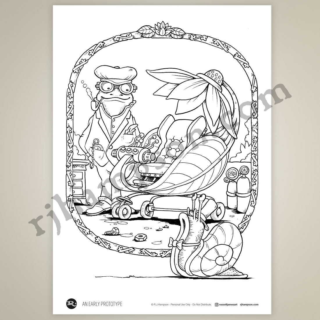 Prototype Colour In Early Prototype Coloring Page - Printable PDF Download – R.J. Hampson
