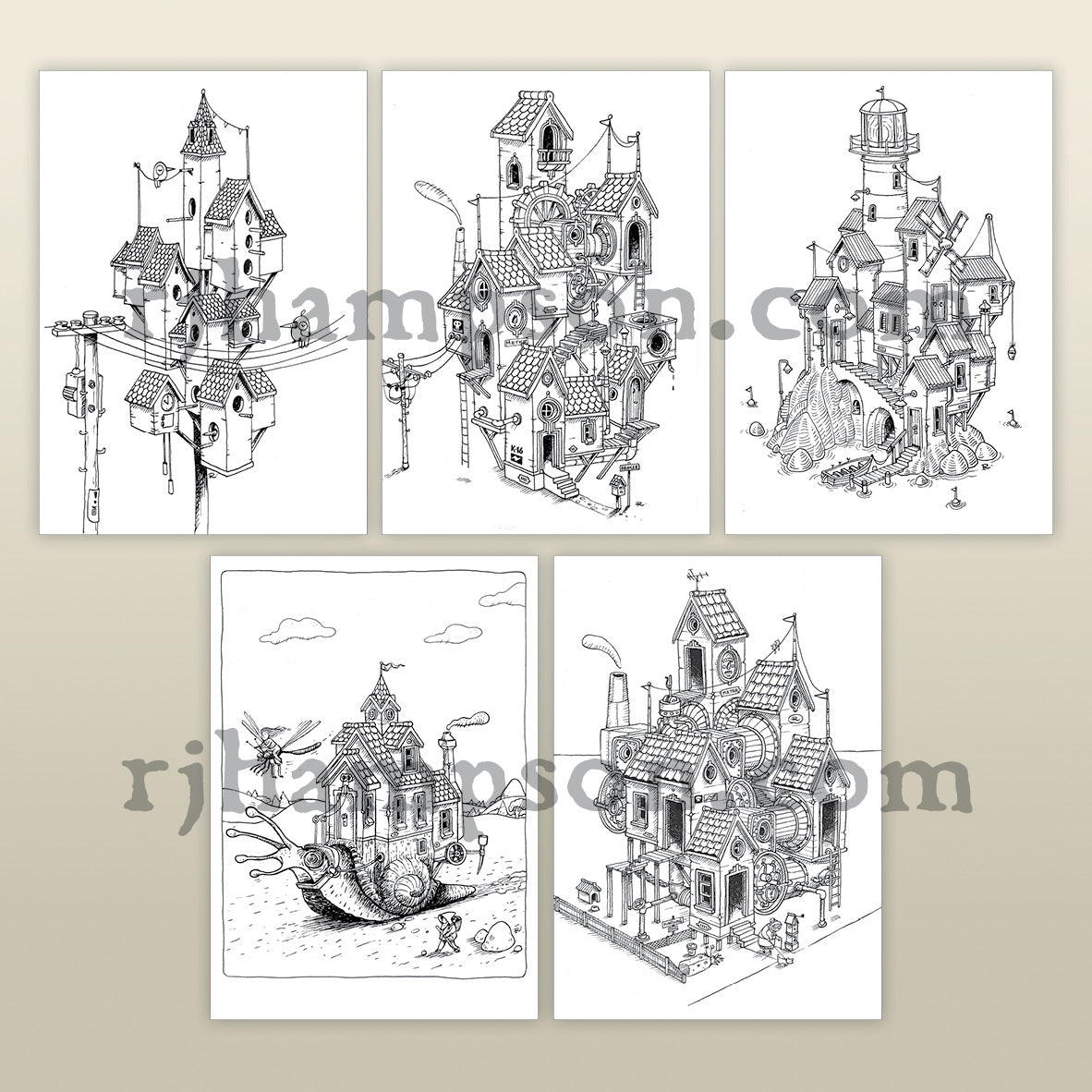 Steampunk Houses - 25 Pack