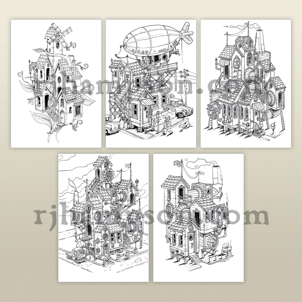 Steampunk Houses - 25 Pack
