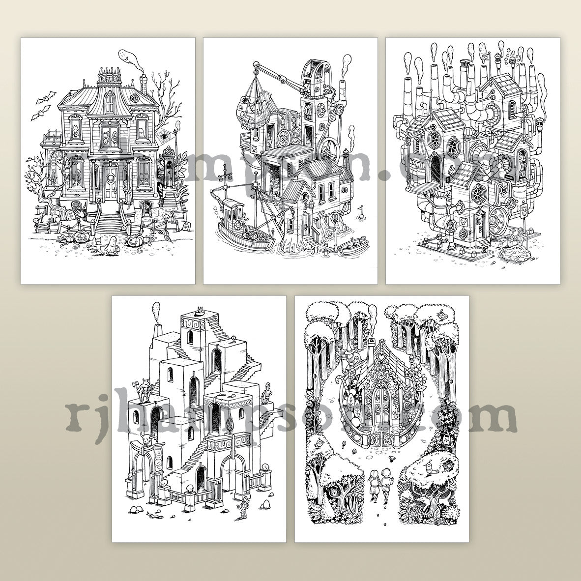 Steampunk Houses 2 - 25 Pack