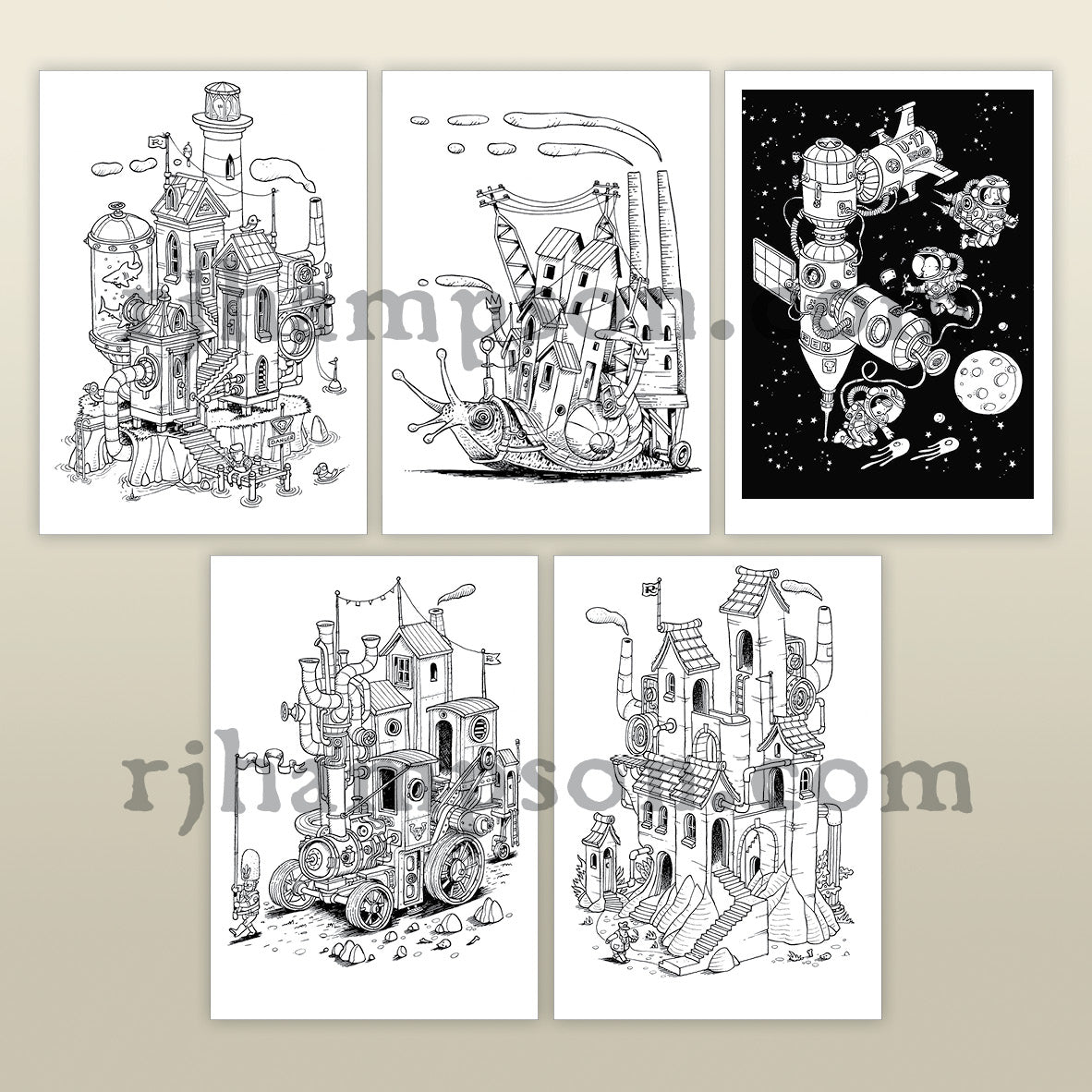 Steampunk Houses 2 - 25 Pack