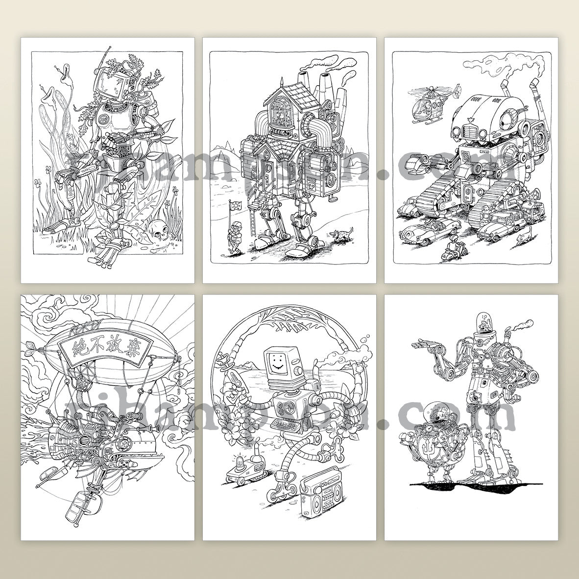 Steampunk Robots - Full Pack