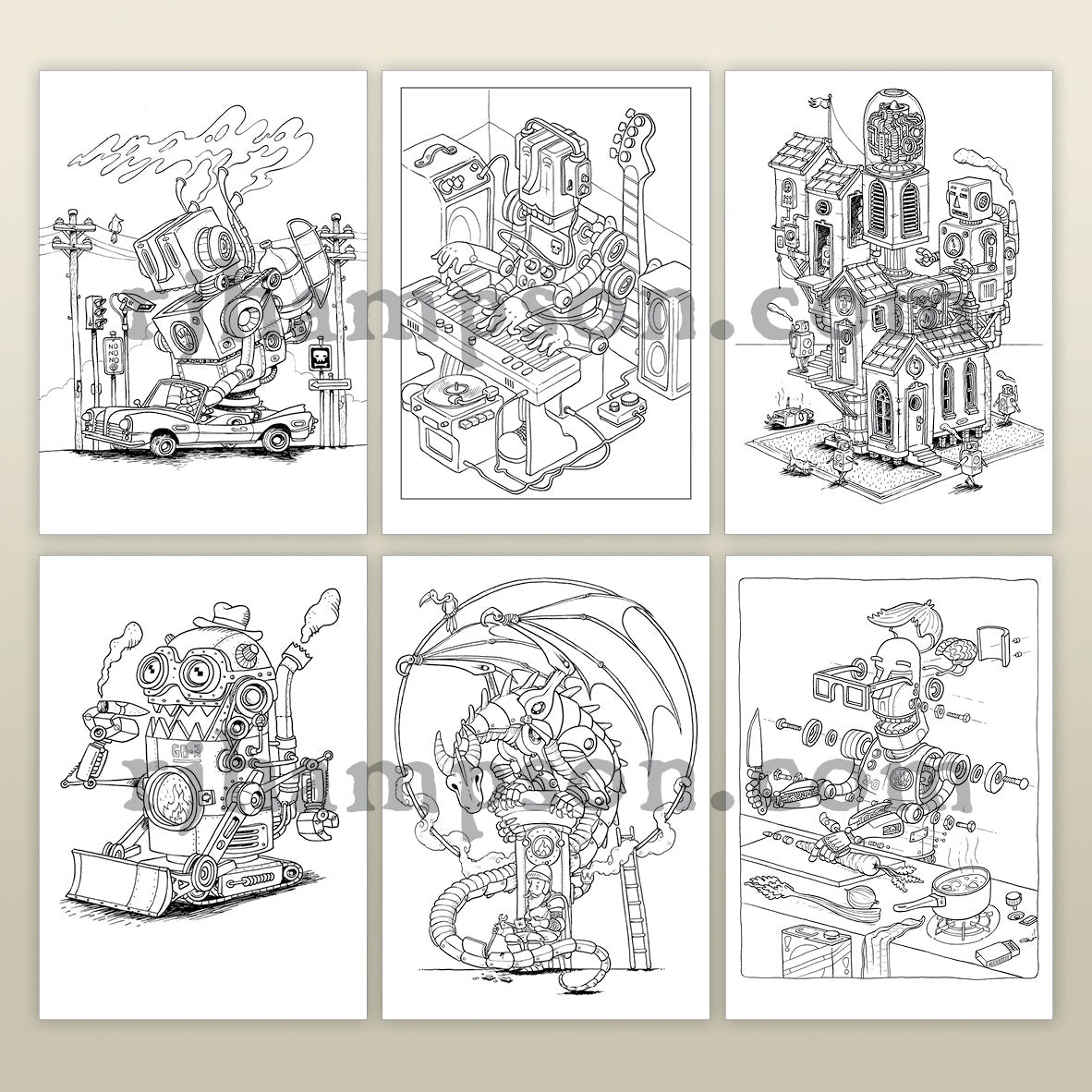Steampunk Robots - Full Pack