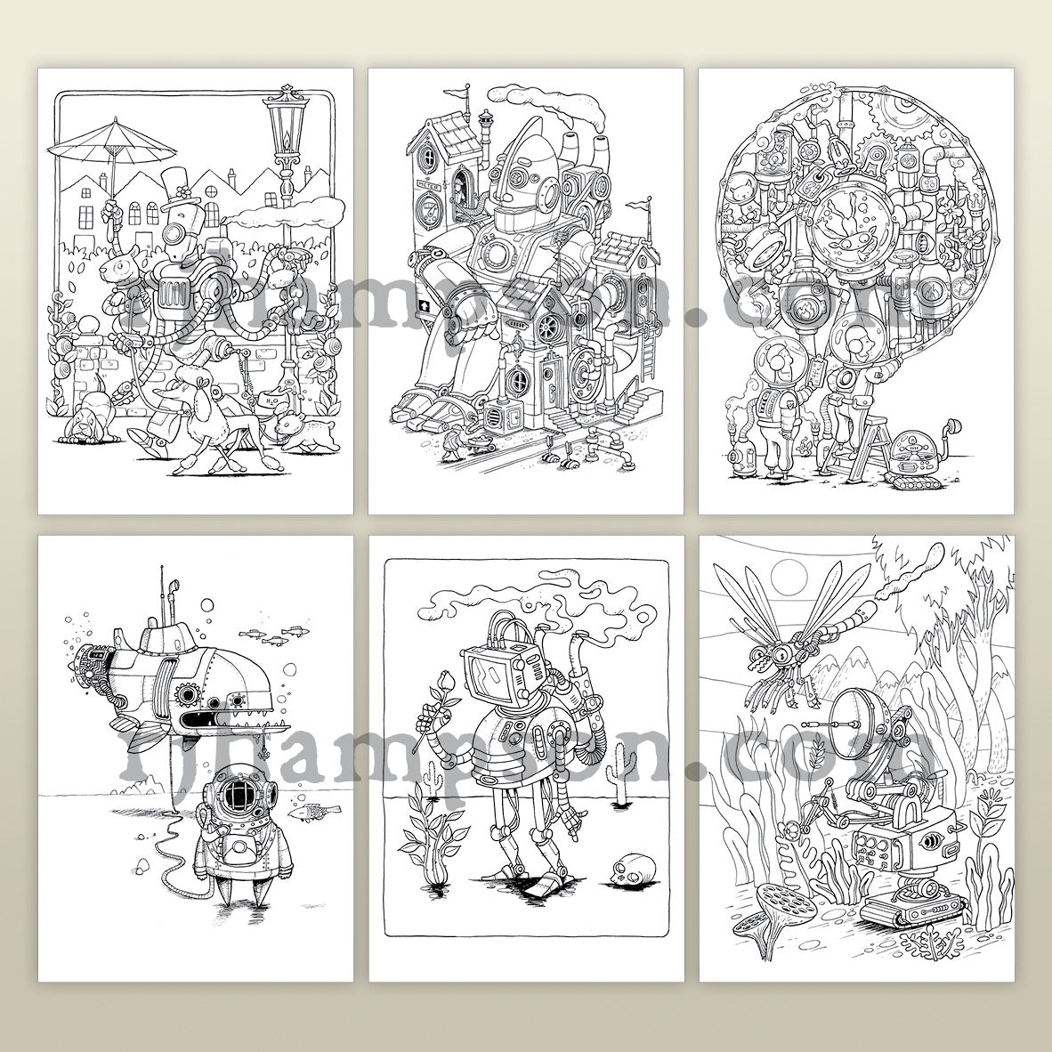 Steampunk Robots - Full Pack
