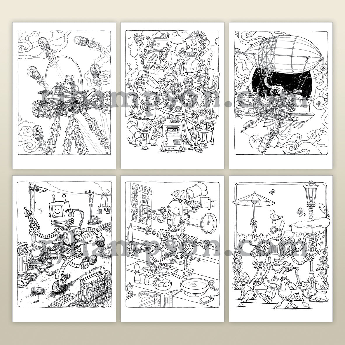 Steampunk Robots - Full Pack