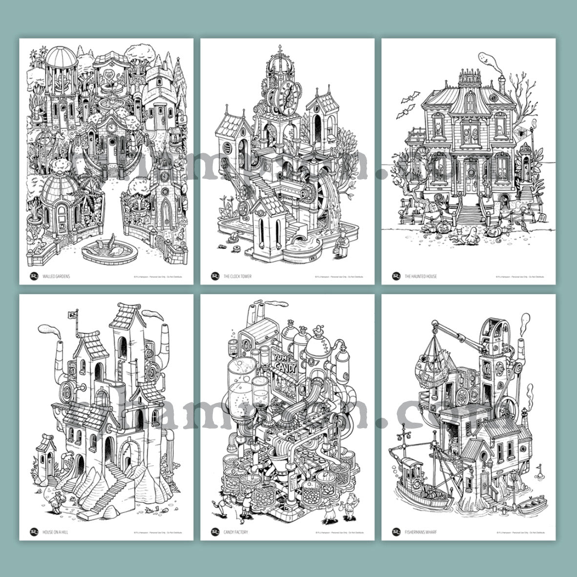 Steampunk Houses 2 - Mini 6 Pack