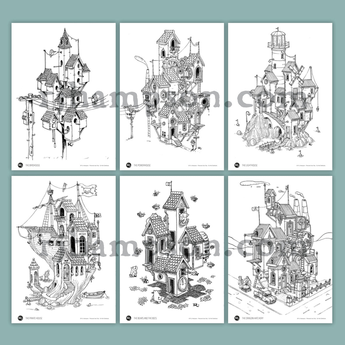 Steampunk Houses - Mini 6 Pack