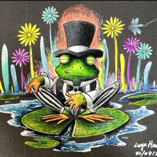 On the Lilypad, A Frog's Tale, colored by Luyu H, Facebook