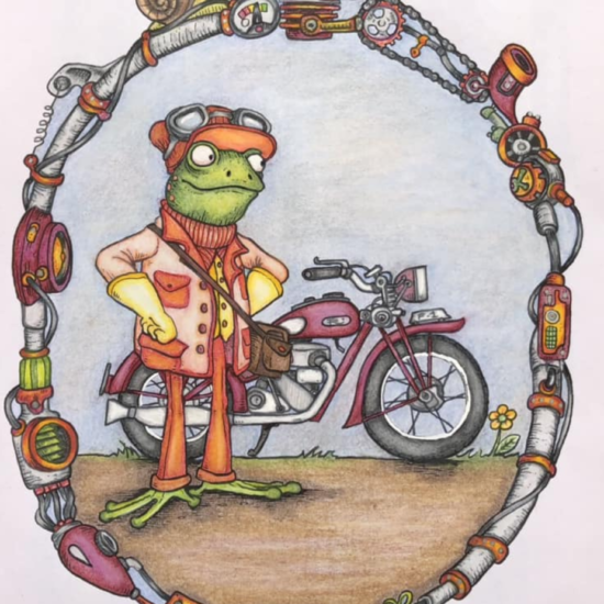 The Infernal Combustion Engine, 'A Frog's Tale', colored by Roonie, Facebook