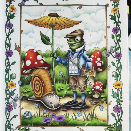 A Friend in Need, A Frog's Tale, colored by shannonscoloringadventures, Instagram