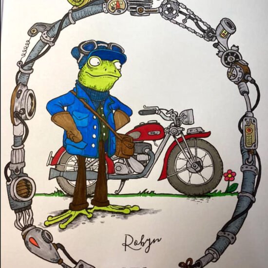 The Infernal Combustion Engine, A Frog's Tale, colored by Robyn, Facebook