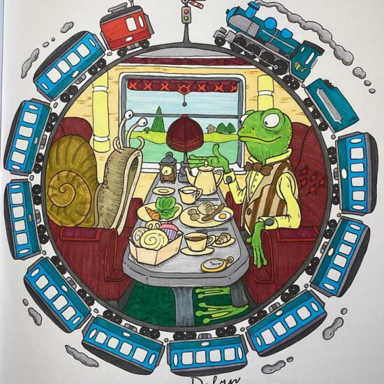 The Orient Express, 'Around the World', colored by 1001pens, Instagram