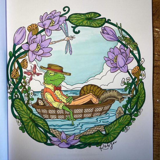 Coracle Castaways, 'Around the World', colored by 1001pens, Instagram
