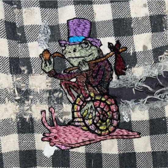 Mr Fogherty Begins A Long Journey, Night Garden, colored by elfland_embroidery, Instagram