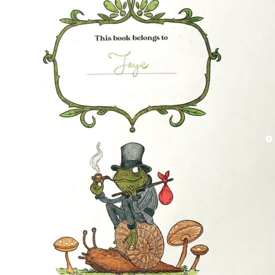 Book Plate, 'A Frog's Tale', colored by fayelynncolors, Instagram