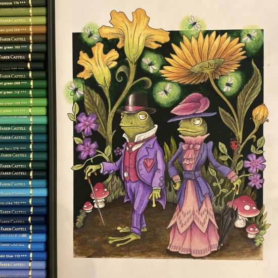 Promenade, 'A Frog's Tale', colored by sofieillustrations, Instagram