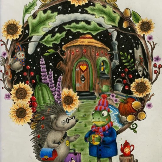 Unexpected Guest, 'Christmas Tiny Homes', colored by jetgerfen19601960, Instagram