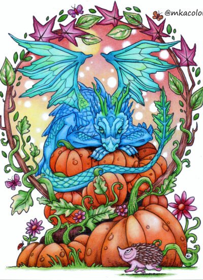 Pumpkin Thief colored with Brutfuner, Kalour, Polycolor, Prismacolor by @mkacolors