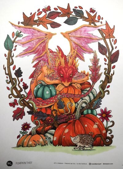 Pumpkin Thief colored by Anria O