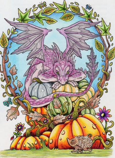 Pumpkin Thief colored by Debra B