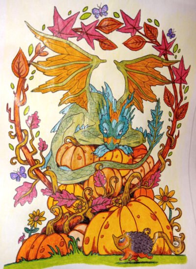 Pumpkin Thief colored by Erica N