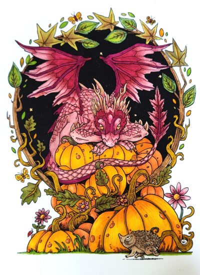 Pumpkin Thief colored by Linda T