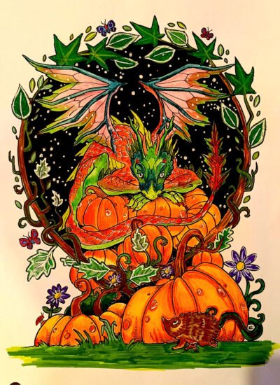 Pumpkin Thief colored by Miss Katie H