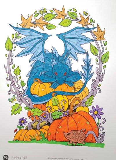 Pumpkin Thief colored by Penny