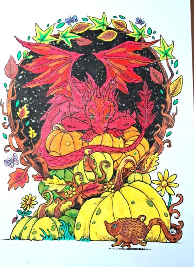 Pumpkin Thief colored by Ruth U