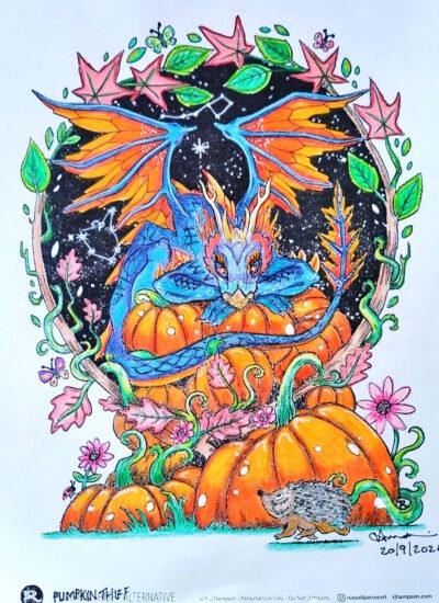 Pumpkin Thief colored by Vanessa A