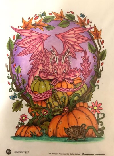 'Pumpkin Thief' colored by Alita M