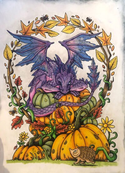 'Pumpkin Thief' colored by Amanda B