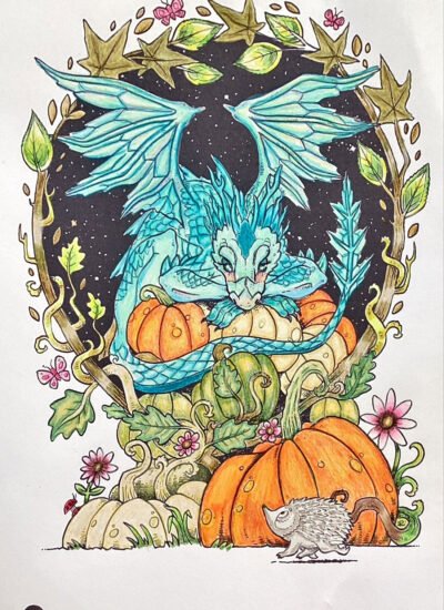 'Pumpkin Thief' colored by Jenny J