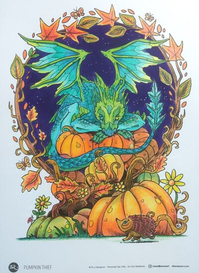 'Pumpkin Thief' colored by Natalia N