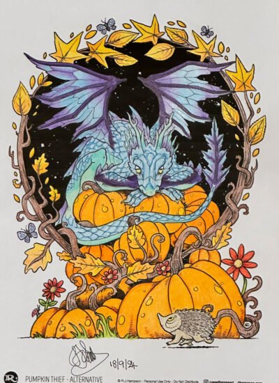 'Pumpkin Thief' colored by @thecolouringcommander