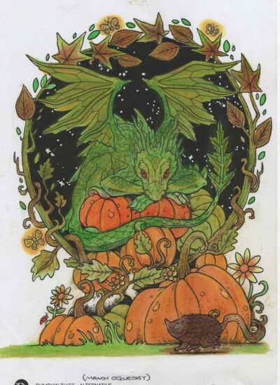 'Pumpkin Thief' colored by Mandy O